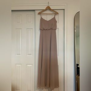 Birdy Grey bridesmaid dress Taupe size Small Gwennie Dress